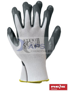RTENI WS - rękawice z poliestru powlekane nitrylem - rozmiar 8