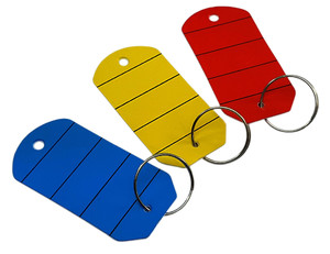 Premium RING TAG - zawieszki serwisowe do kluczy, kluczyków  -  (żółte) 40 sztuk