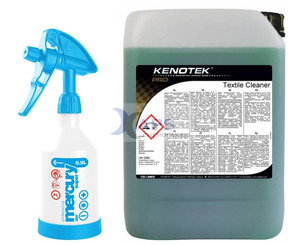 Kenotek TEXTILE CLEANER  - skoncentrowany preparat do prania i czyszczenia tapicerki - 10L + KWAZAR MERCURY 0,5L